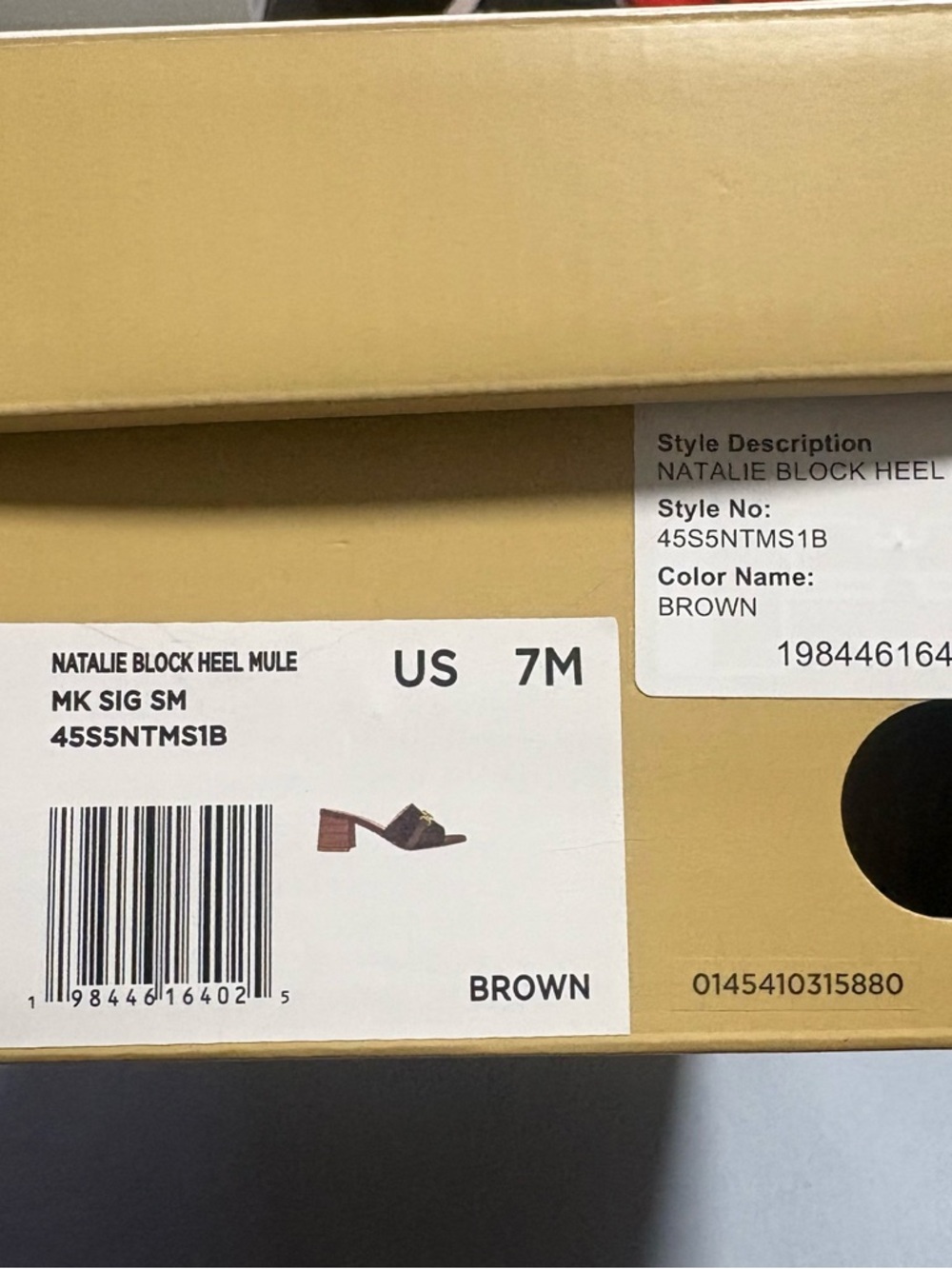 Michael Kors-  Brown Logo Mule Slides with Gold-Tone MK Hardware - Picture 11 of 11